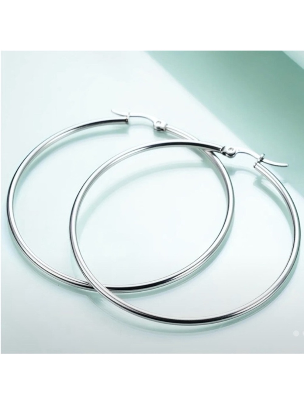 Classic Silver Hoop Earrings - Women's Jewelry